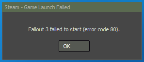 Ошибка с кодом 80 в Steam