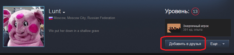 Добавление в друзья в Steam