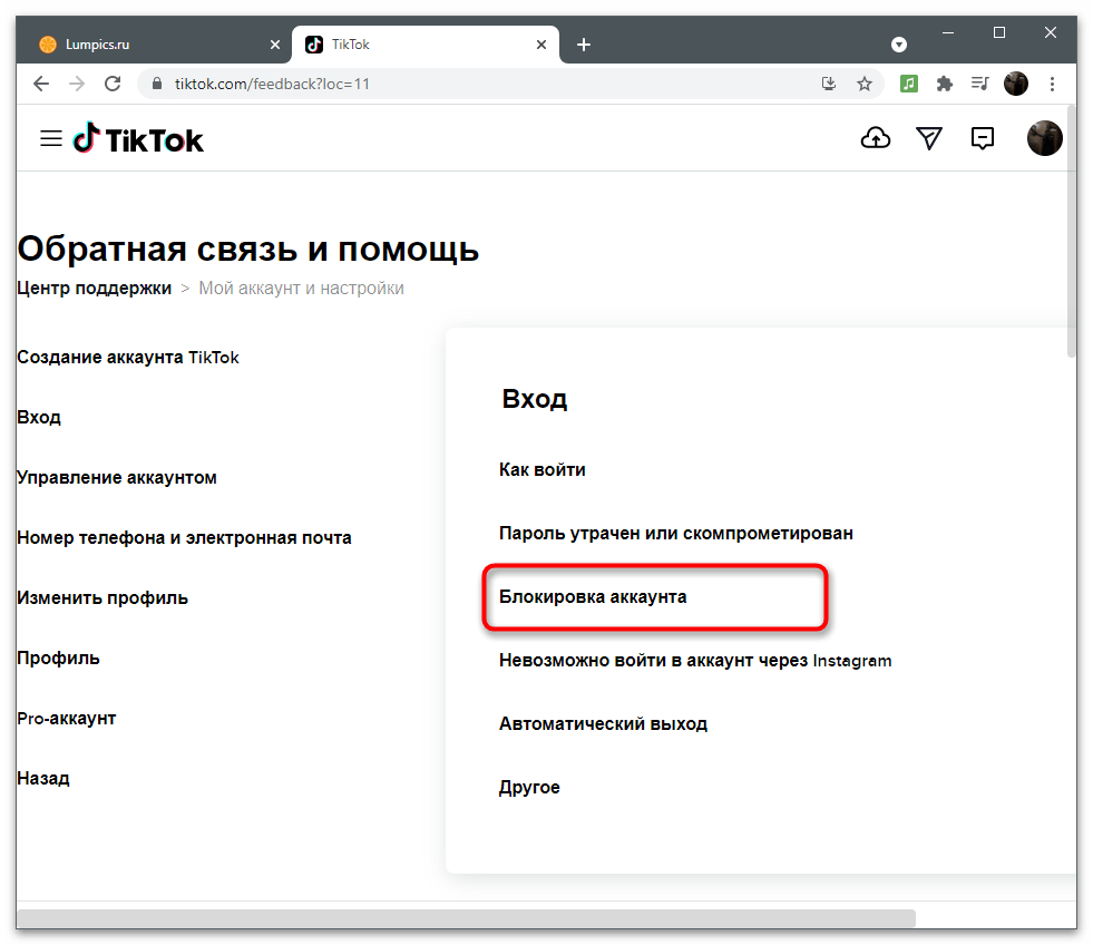 Как восстановить аккаунт в ТикТоке-24