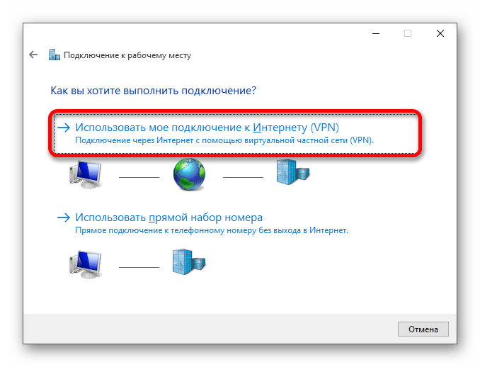 Подключение к рабочему месту