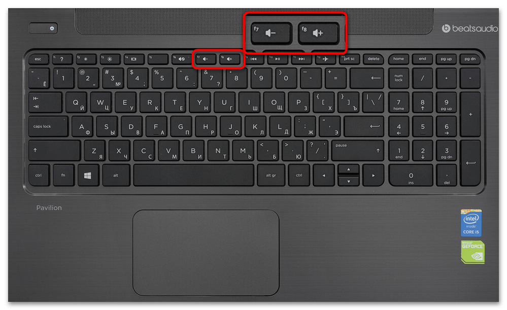 как на ноутбуке включить звук на клавиатуре-3