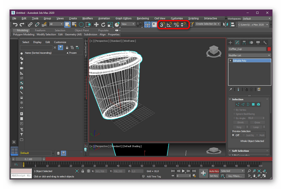 Основные горячие клавиши привязок в программе Autodesk 3ds Max