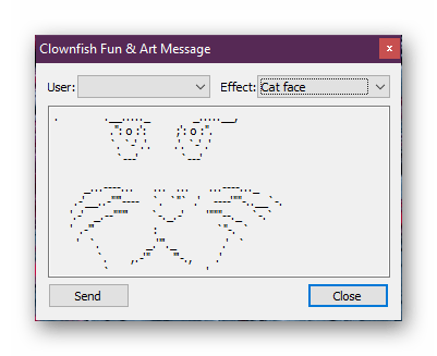 Шаблонные смайлики и рисунки из символов в программе Clownfish
