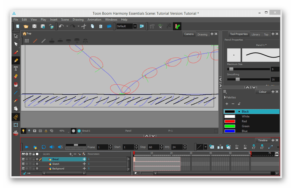 Создание земли для анимации в программе Toon Boom Harmony