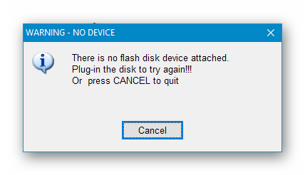 Предложение переподключения флеш-накопителя в программе EzRecover