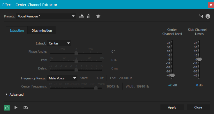 минимальные настройки в Adobe Audition