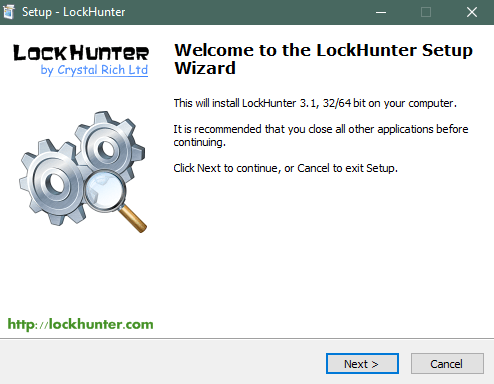 Установка LockHunter