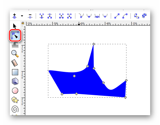 Пример деформации прямоугольника в Inkscape