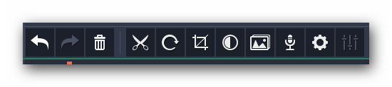 Дополнительная панель инструментов Movavi Video Editor