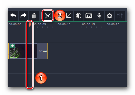 Разрезаем клип на части в Movavi Video Editor