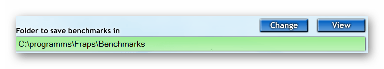 настройки сохранения данных бенчмарка Fraps