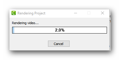 Процесс рендеринга в Camtasia Studio
