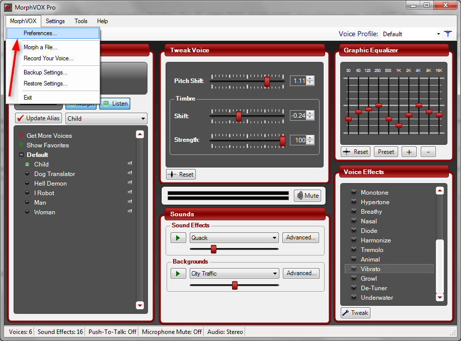 Настройка MorphVox Pro 6
