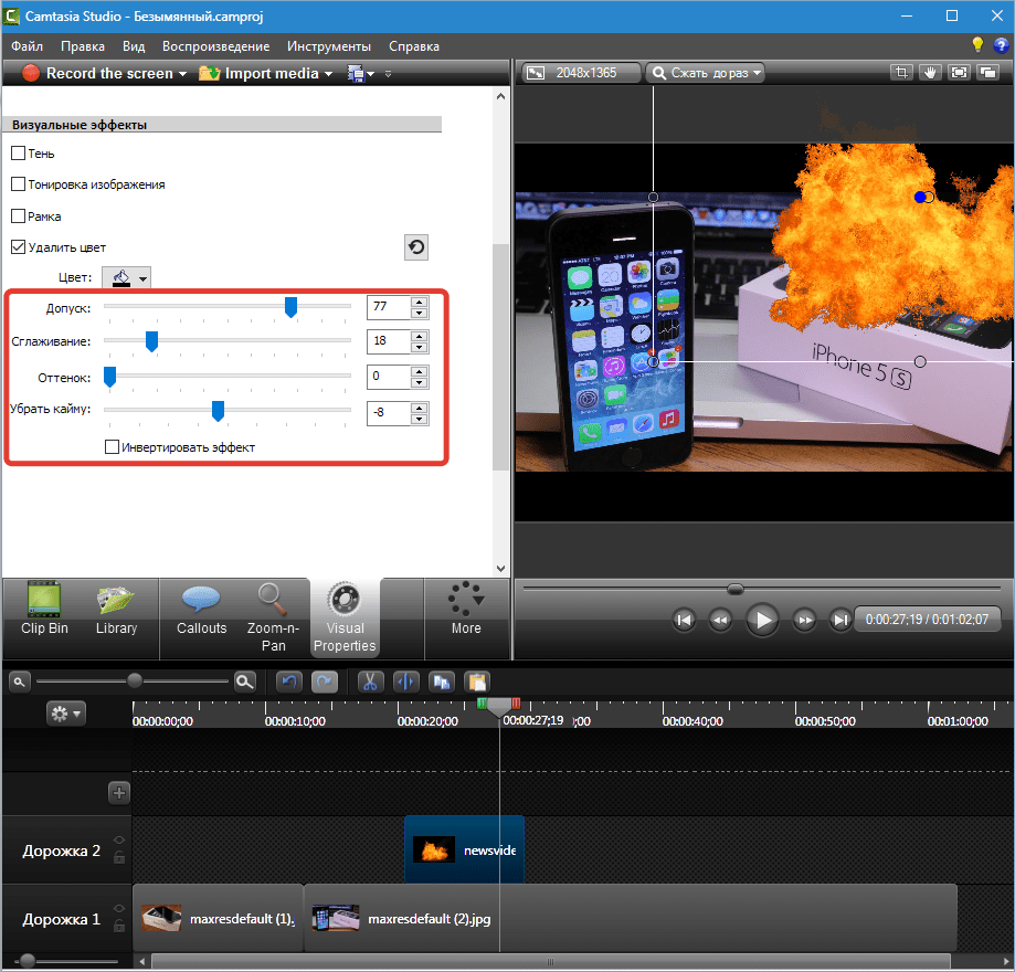 Визуальные свойства Camtasia Studio 8 (8)