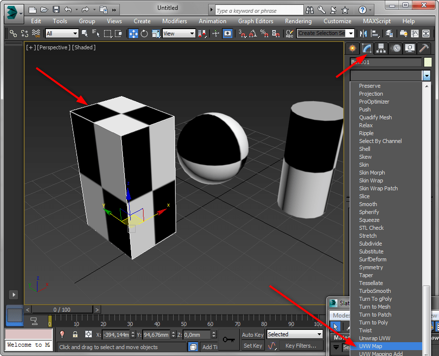 Простое текстурирование в 3ds Max 4