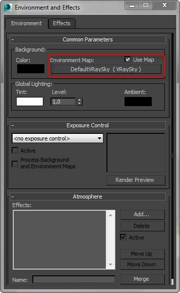 Экстерьерное освещение V-Ray 4