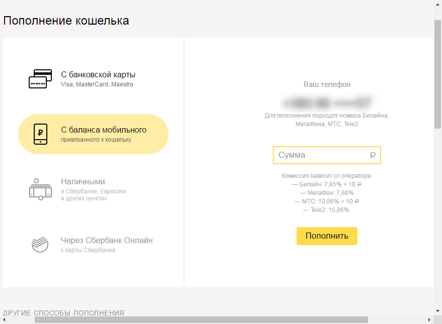 Как пополнить свой кошелек в Яндекс Деньги 3