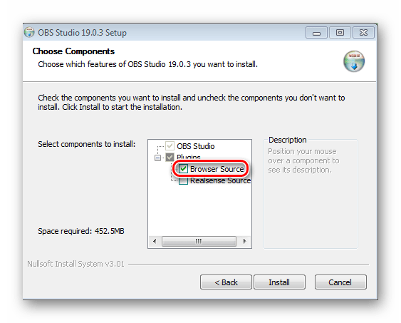 плагин browsersource OBS