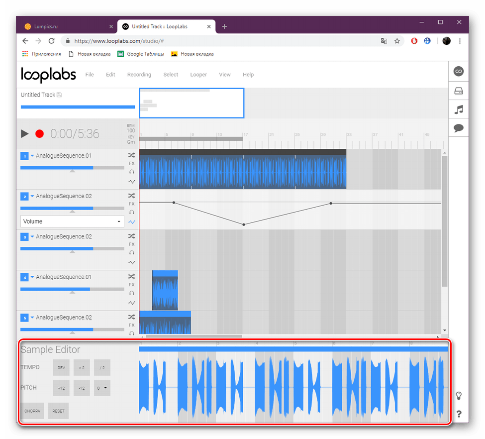 Редактировать дорожку на сайте LoopLabs