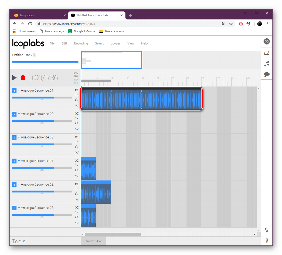 Работа с дорожкой на сайте LoopLabs