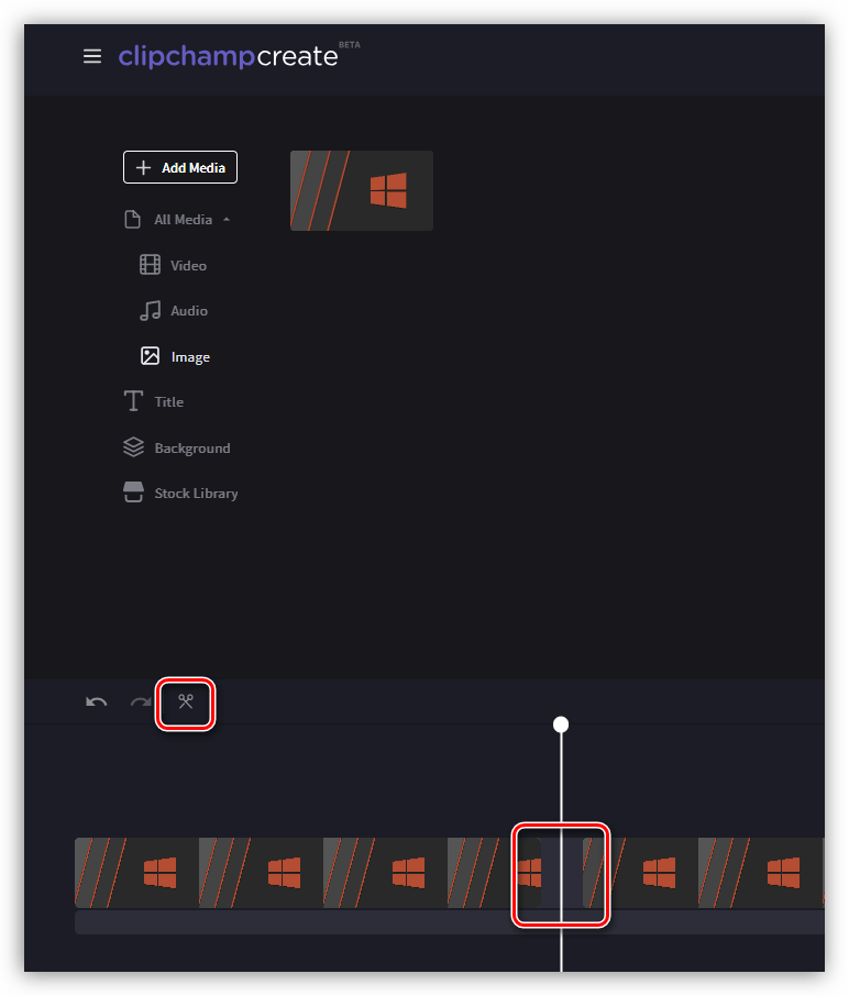 Обрезка фрагментов видеоролика на сервисе Clipchamp