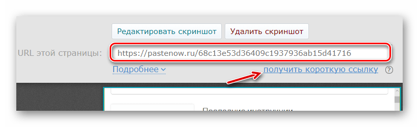Получаем короткую ссылку на скриншот в PasteNow