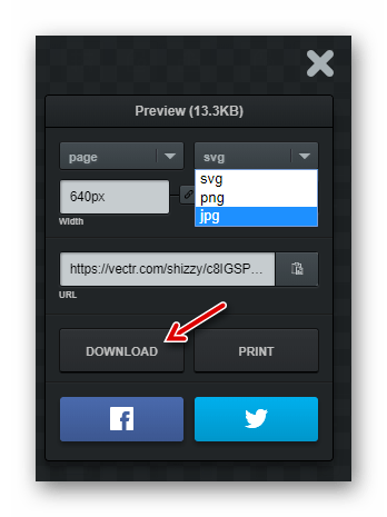 Скачиваем картинку с сервиса Vectr