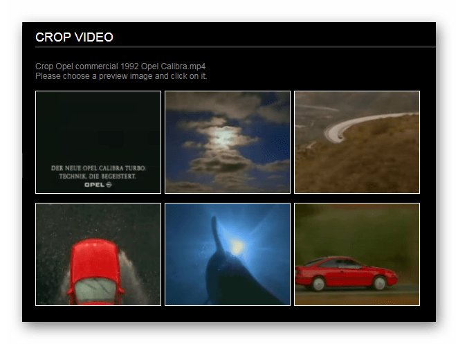 Выбор кадра для кадрирования Онлайн-сервис Videotoolbox