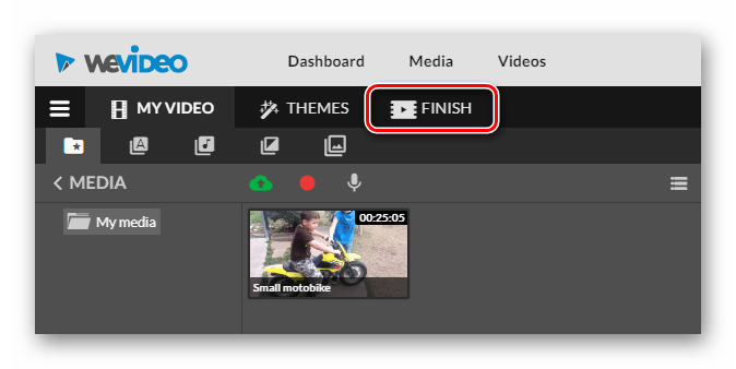 Завершаем редактирование ролика в WeVideo