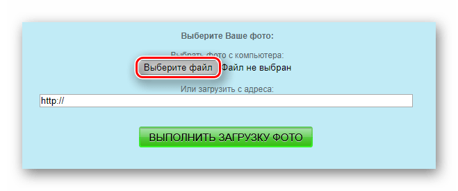 Кнопка выбора изображения для загрузки на сайт EffectFree