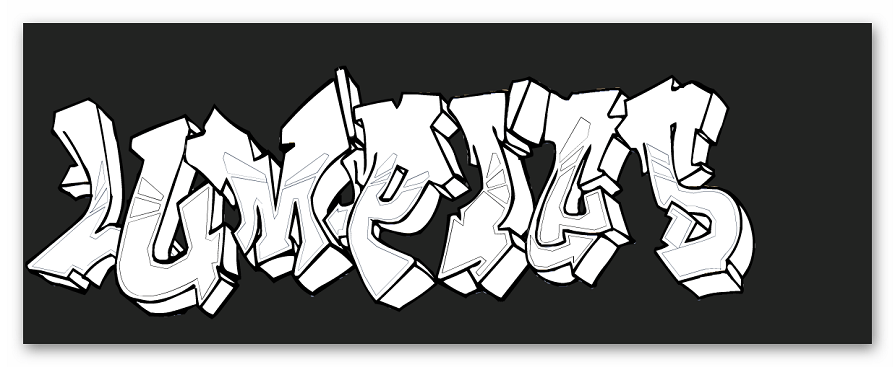 Получившееся изображение на Graffiti Creator