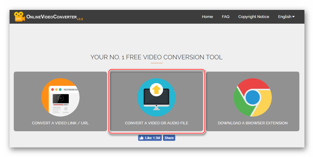 Главная страница Onlinevideoconverter