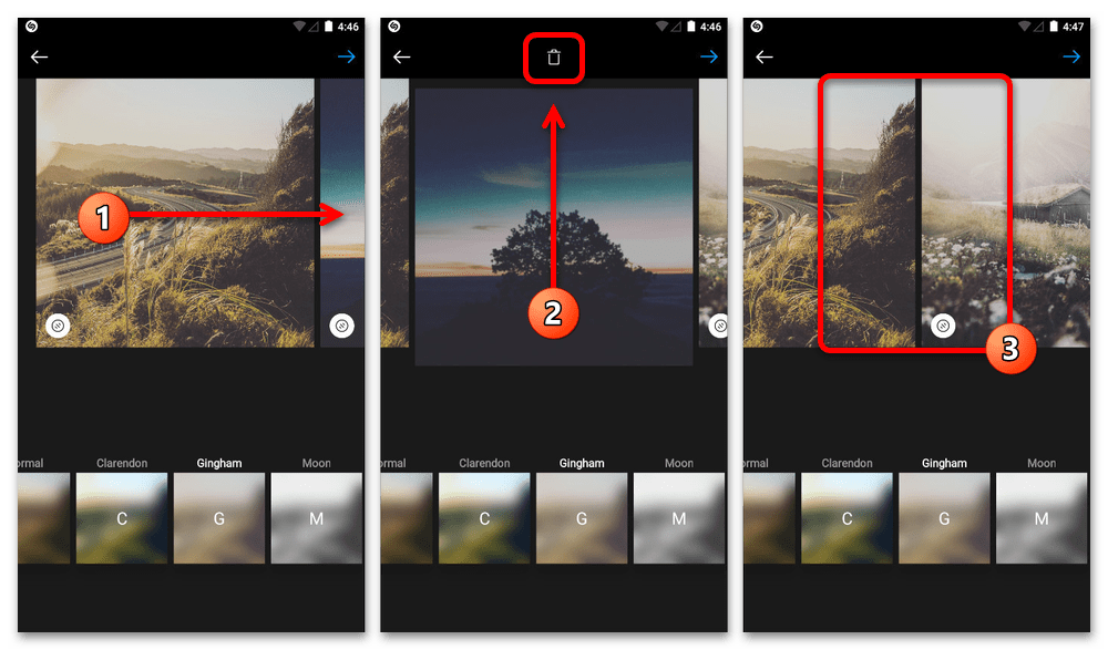 Как удалить фото в Инстаграм из серии_003