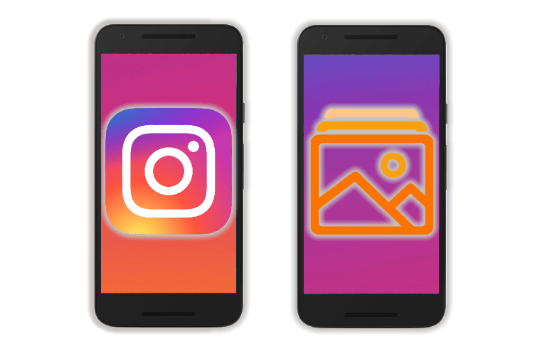 Добавление фотографий в приложении Instargam для Android