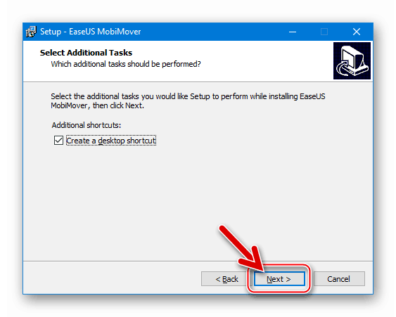 EaseUS MobiMover Free третье окно инсталлятора