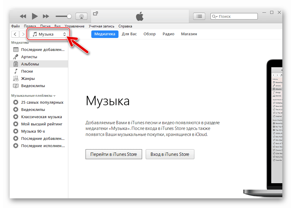 ВКонтакте для iPhone iTunes 12.6.3 - меню разделов программы