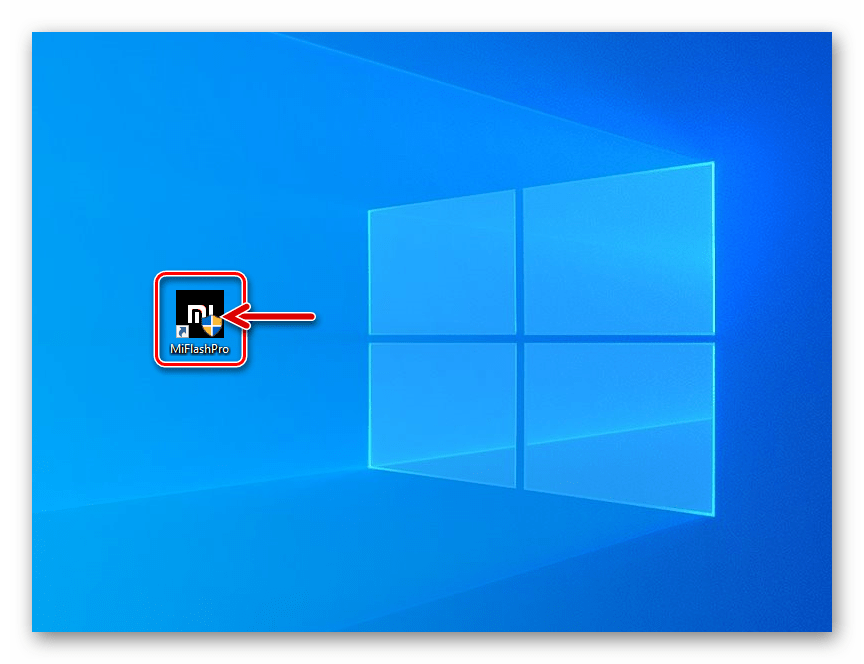 MiFlash Pro запуск средства с помощью ярлыка на рабочем столе Windows