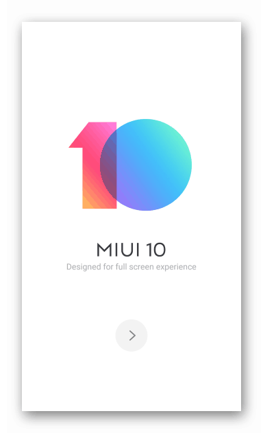 Xiaomi Redmi Note 3 Pro стартовый экран MIUI 10 после прошивки