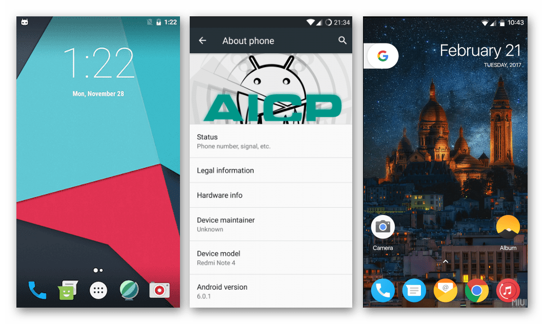 Xiaomi Redmi Note 4 разные кастомные прошивки