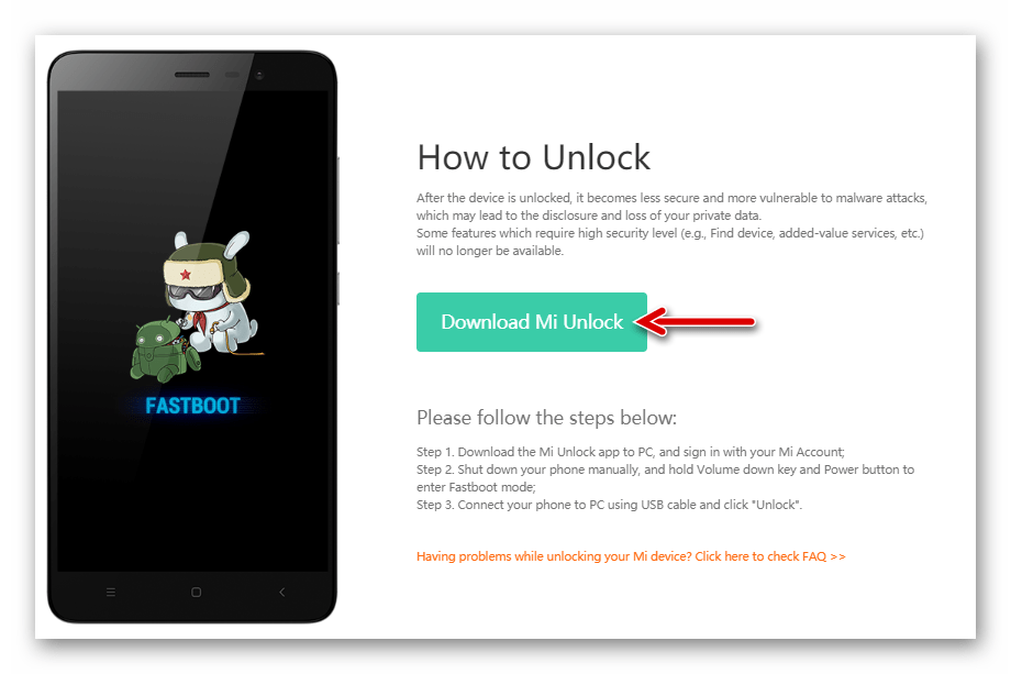 Xiaomi Redmi Note 3 MTK разблокировка загрузчика смартфона с помощью Mi Unlock