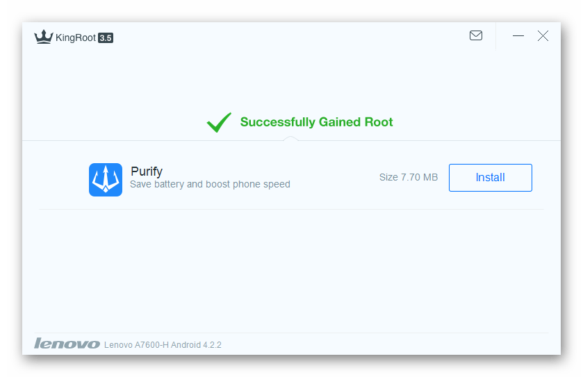 Lenovo IdeaTab A7600 рут-права получены через KingRoot