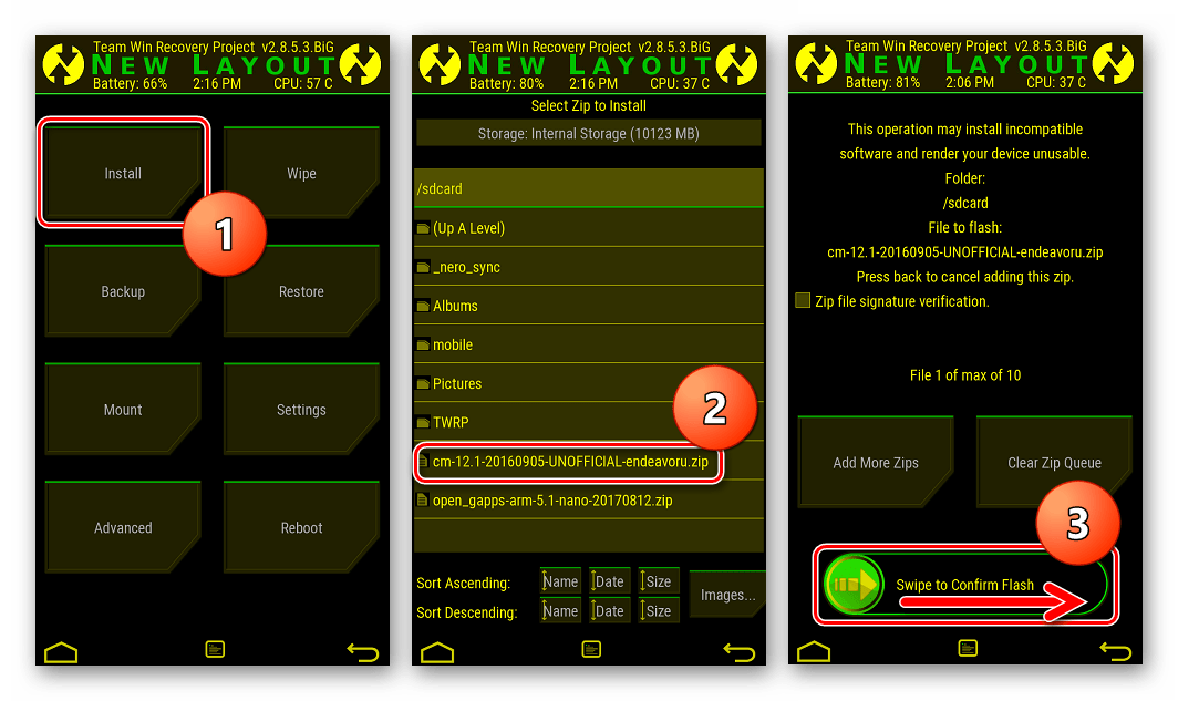 HTC One X (S720e) TWRP Install Zip CyangenMod 12