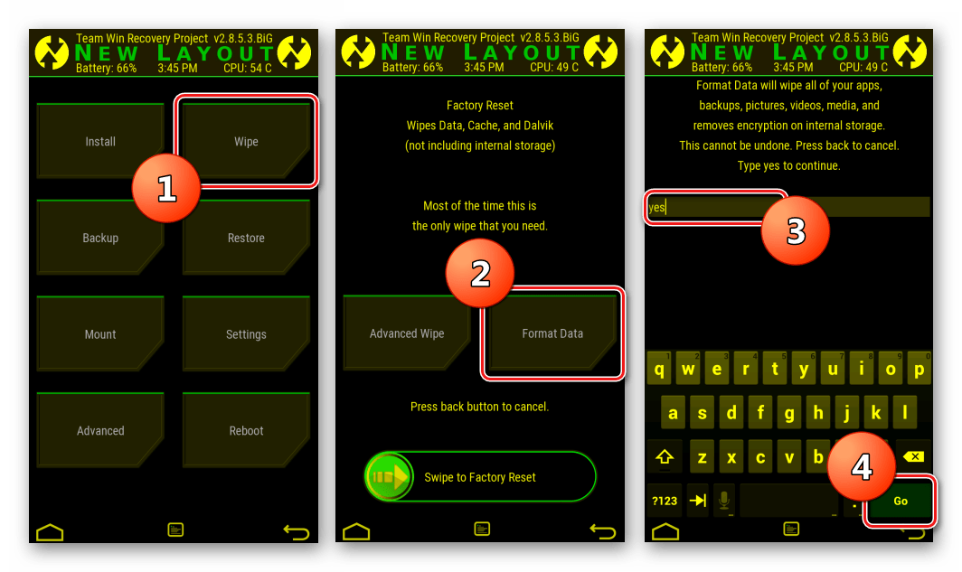 HTC One X (S720e) TWRP Format Data