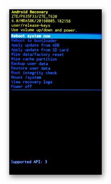 ZTE Blade X3 как войти в заводское или кастомное рекавери (среду восстановления)