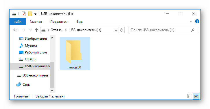 MAG250 папка с прошивкой на флешке