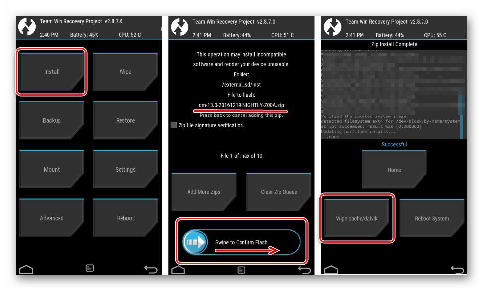 Asus ZE551ML TWRP install cyanogen