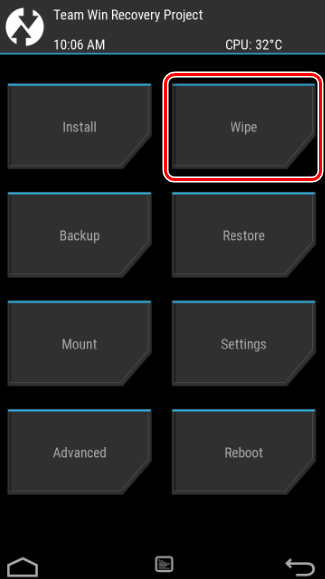 TWRP Wipe