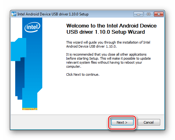 установка драйверов intel android начало