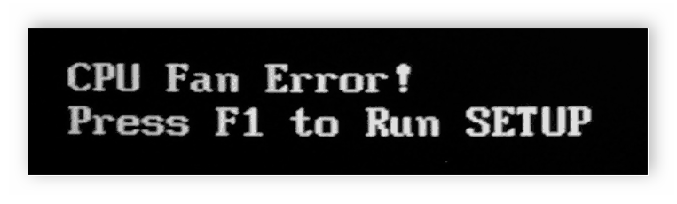 Ошибка «CPU fan error Press F1»