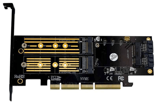 Переходник для SSD с M.2 на PCI Express обеспечивающий высокую скорость передачи данных